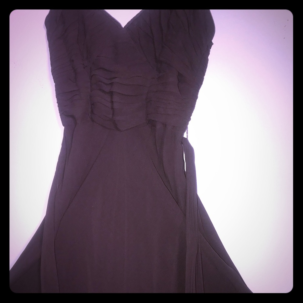 BCBGMAXAZRIA BROWN SMALL MIDI DRESS